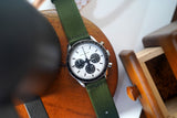 Army Green 2-Piece Loop Seatbelt Watch Strap