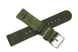 Army Green 2-Piece Loop Seatbelt Watch Strap