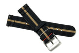 Tamama 2-Piece Ribbed Nylon Watch Strap