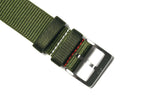 Army Green 2-Piece Loop Seatbelt Watch Strap