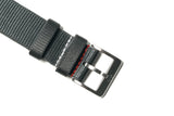 Grey 2-Piece Loop Seatbelt Watch Strap