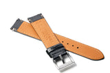 Black Palmellato Padded Leather Watch Strap