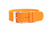 Orange Single Pass Fluorine Rubber Watch Strap