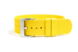 Yellow Single Pass Fluorine Rubber Watch Strap