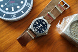 Bronze Olive Ribbed Nylon Watch Strap