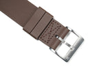 Brown Single Pass Fluorine Rubber Watch Strap