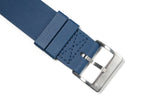 Blue Single Pass Fluorine Rubber Watch Strap