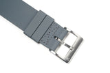 Grey Single Pass Fluorine Rubber Watch Strap