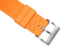 Orange Single Pass Fluorine Rubber Watch Strap