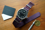 Eggplant Loop Seatbelt Watch Strap