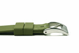 Olive Single Pass Fluorine Rubber Watch Strap