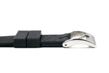 Black Single Pass Fluorine Rubber Watch Strap