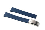 Blue Ratchet Clasp Rubber Strap