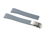 Grey Ratchet Clasp Rubber Strap