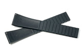 Black Ratchet Clasp Rubber Strap