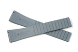 Grey Ratchet Clasp Rubber Strap
