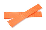 Orange Ratchet Clasp Rubber Strap