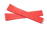 Red Ratchet Clasp Rubber Strap