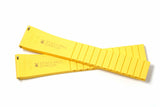 Yellow Ratchet Clasp Rubber Strap