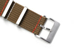 Bronze Olive Ribbed Nylon Watch Strap
