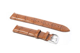 Brown Alligator Leather Watch Strap