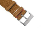 Brown 2-Piece Ribbed Nylon Watch Strap