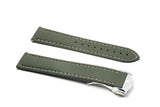 Olive Deployant Clasp Rubber Strap