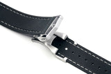 Black Deployant Clasp Rubber Strap