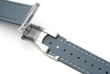 Grey Deployant Clasp Rubber Strap