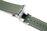 Olive Deployant Clasp Rubber Strap