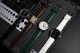 White Alligator Fluorine Rubber Watch Strap