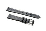 Nero Roccia Leather Watch Strap