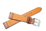 Cognac Roccia Leather Watch Strap