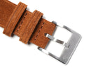 Brown Suede Leather Watch Strap