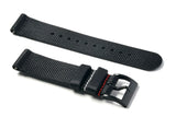 Black DLC 2-Piece Loop Seatbelt Watch Strap