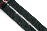 Green and White Loop Seatbelt Single Pass Watch Strap