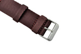 Brown 2-Piece Thin Seatbelt Watch Strap