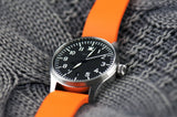 SMC Rubber - Orange Basic Vulcanized Rubber Strap