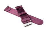 Burgundy 2-Piece Thin Seatbelt Watch Strap