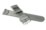 Grey 2-Piece Thin Seatbelt Watch Strap