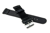 Black 2-Piece Thin Seatbelt Watch Strap