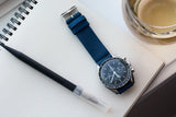 22mm Ocean Blue 2-Piece Nylon Watch Strap (Clearance)