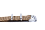 22mm Desert Sand Cross Stitched Nylon Watch Strap