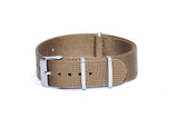22mm Desert Sand Cross Stitched Nylon Watch Strap