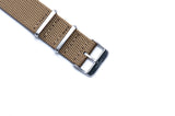 22mm Desert Sand Cross Stitched Nylon Watch Strap