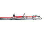 Cobra Red Silver Stripe Thin Seatbelt Nylon Watch Strap
