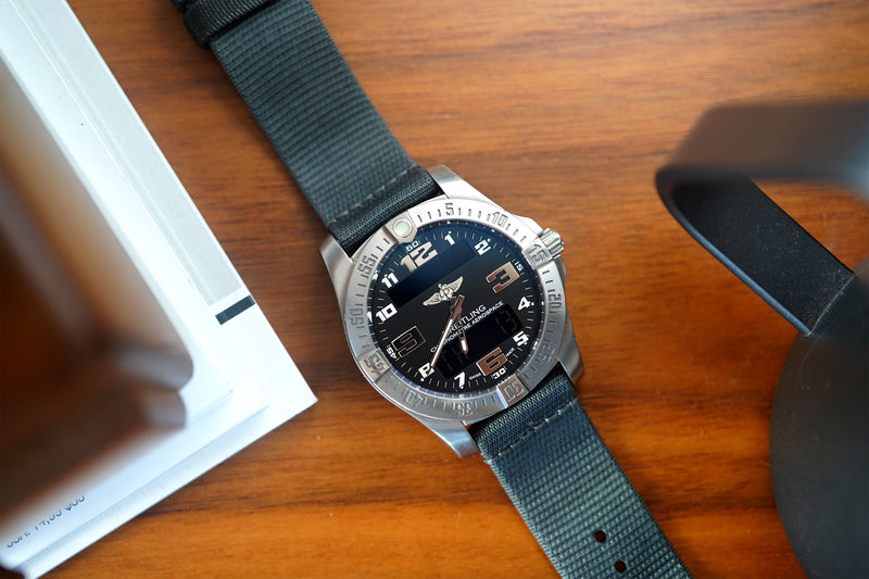 Grey 2-Piece Loop Seatbelt Watch Strap