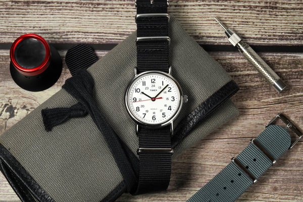 Space Black Nylon Watch Strap