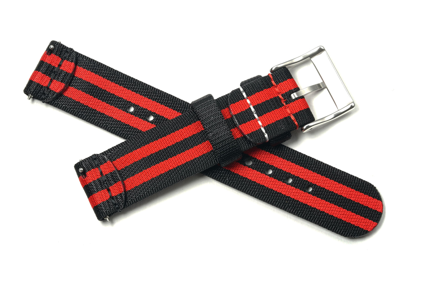 Red and Black 2-Piece Loop Seatbelt Watch Strap – Strap Mill Canada