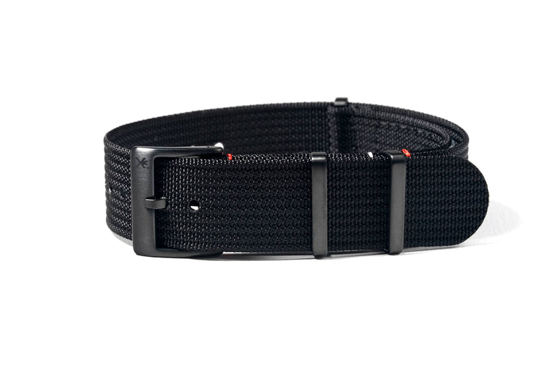 Black DLC Ribbed Nylon Watch Strap – Strap Mill Canada